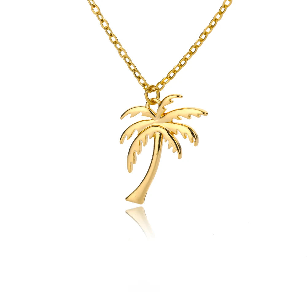 Tropical Palm Tree Necklace