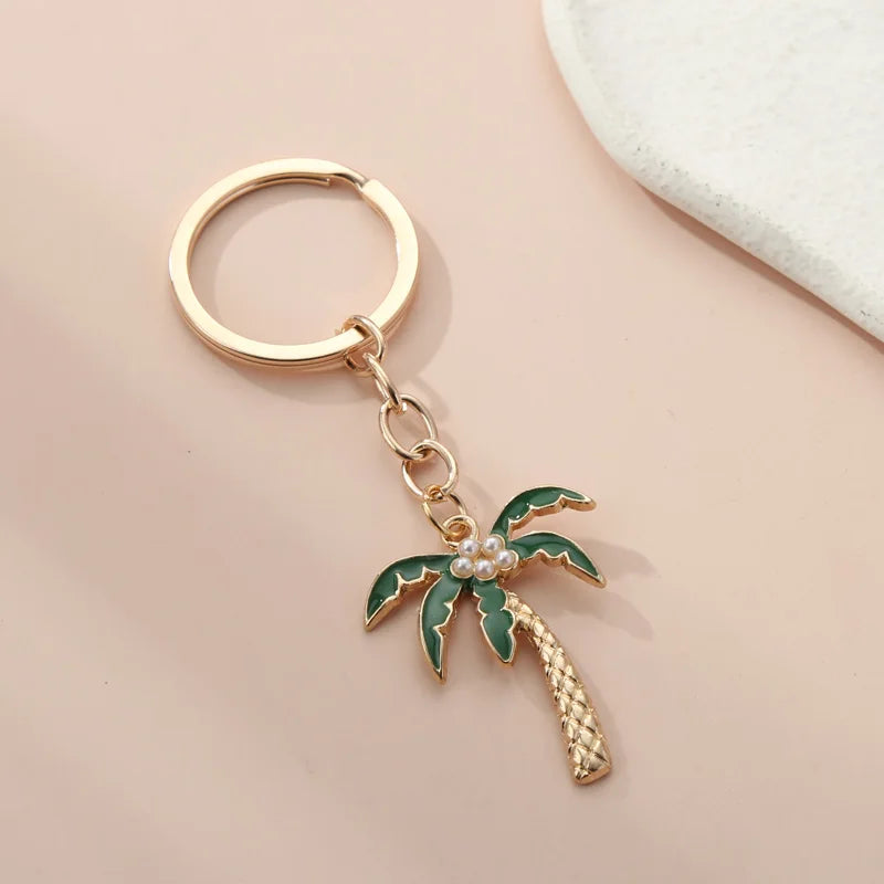 Enamel Palm Key Chain